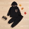 thumbnail image 2 of Ketyyh-chn99 Baby Girls Clothes Ruffle Long Sleeve Shirt Top Pants 2PCS Clothing Set Baby Girl Black,90, 2 of 5