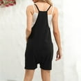 thumbnail image 6 of MSJUHEG Jumpsuits For Women One Piece Jumpsuits For Women Womens Sleeveless Rompers Loose Spaghetti Strap Shorts Jumpsuit With Pockets Womens Jumpsuit Black L, 6 of 8