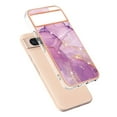 thumbnail image 2 of SaniMore for Google Pixel 8A Case with Wireless Charging Shockproof TPU Backplane Glitter Marble Pattern Fashion Design Anti-drop Anti-fingerprint Skin-feel Cover for Google Pixel 8A, Lightpurple, 2 of 12