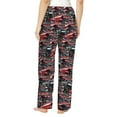 thumbnail image 3 of Naloa Red And Blue Cars Print Women’s Ultra-Soft Comfy Pajama Lounge Pants with Pockets & Drawstring, 3 of 8