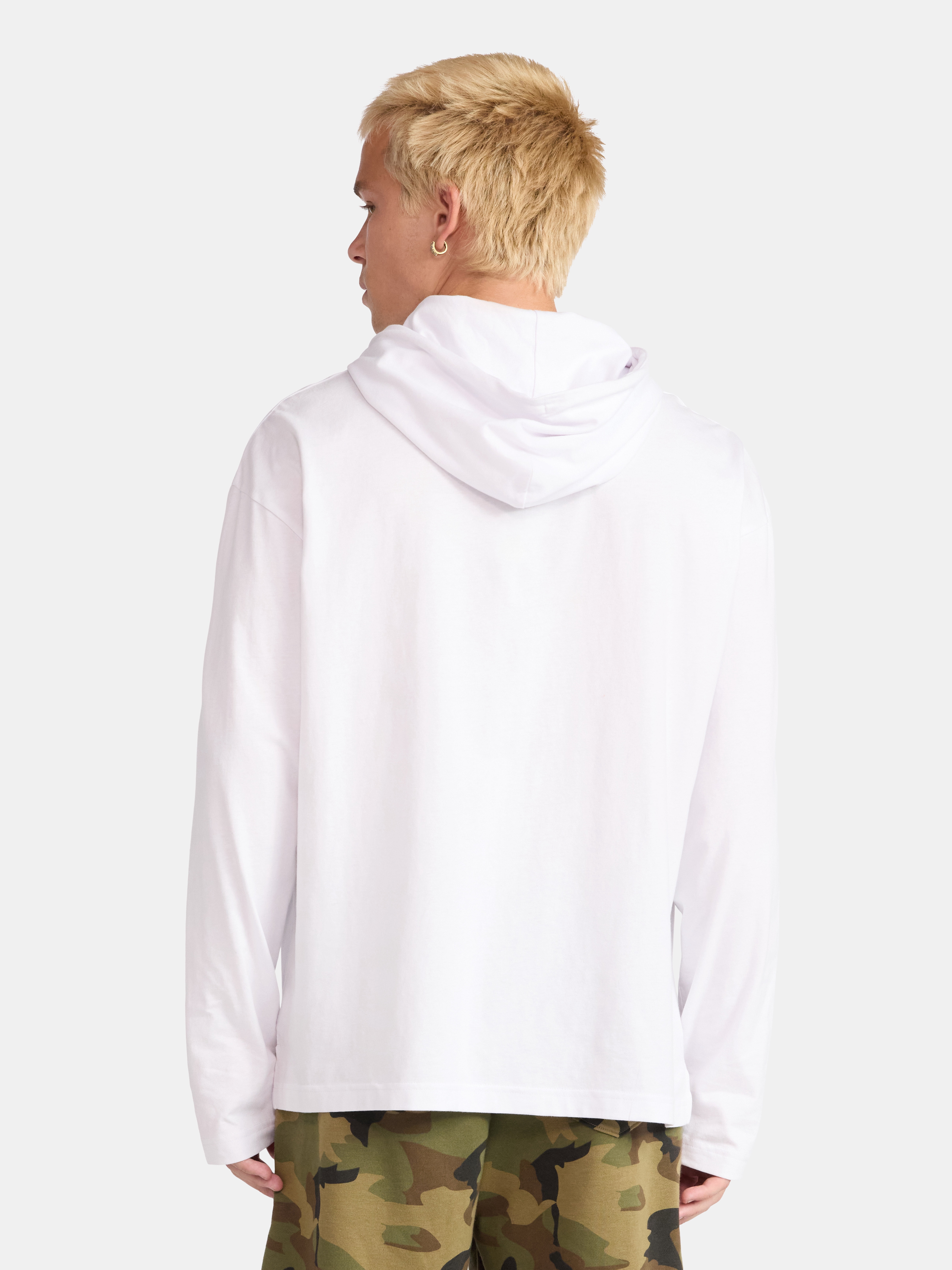 No Boundaries Men's & Big Men's Cotton Long Sleeve Jersey Tee Shirt Hoodie, Sizes XS-5XL
