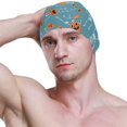 thumbnail image 3 of FYBTO Swimming Cap Funny Skeletons Pumpkins Adult FYBTO Polyester, 3 of 4
