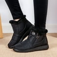 thumbnail image 5 of Xiaoxatg Women's Boots Fashion Zipper Winter Comfortable Flat Keep Warm Footwear for Couples 9 Black, 5 of 8