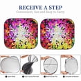 thumbnail image 6 of Haiem Colorful Tie Dye Stained Glass 3 Windshield Sun Shade: Universal Foldable 2-Piece Car Front Window Sunshade - Blocks Uv Rays, And Reduces Heat,Essential Car Accessory Medium, 6 of 7