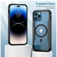thumbnail image 4 of Allytechgroup iPhone 16 Pro Clear Case Mangetic, Wireless Charging Military Grade Shockproof Bumper Anti-Scratch Anti-Yellow Hard Shell Magsafe Compatible Case for Apple iPhone 16 Pro, Black, 4 of 7