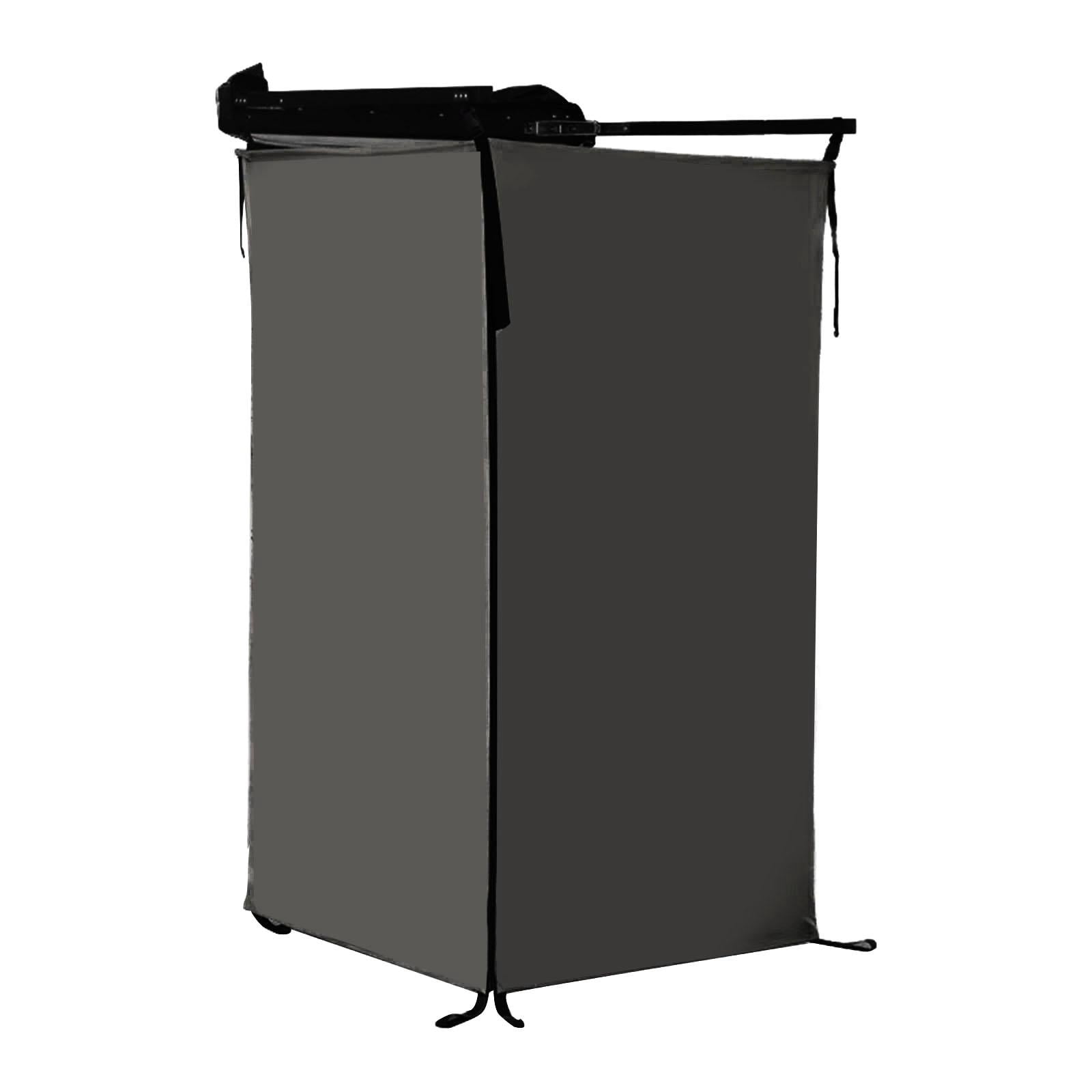 Kuntesetty Vehicle Side Shower Tent,Changing Dressing Room Hiking Bathroom Overland Outdoor Toilet Stall for Long Road Trips, Van ,Beach Black