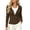 Brown, variant on Women's Ribbed Knit Zip Up Cropped Hooded Sweatshirt,Women’s Lightweight Sweaters Jacket with Long Sleeve, Women's ,Size S-2XL