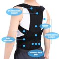 thumbnail image 4 of Magnetic Posture Back Corrector Lumbar Shoulder Support Belt Brace Protector Body Shaper, 4 of 4