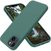 for iPhone 14 Case, Silicone Shockproof Slim Thin Phone Case for iPhone 14 6.1 inch (Calke Green)