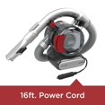 thumbnail image 2 of BLACK+DECKER FlexAuto 12V Handheld Vacuum Cleaner - 4 ft Flexible Hose Washable Filter, 2 of 5