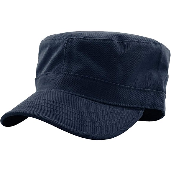 Army Cap Basic Everyday Military Style Hat-04) Daily Cadet Navy