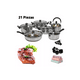 thumbnail image 2 of Bateria De Cocina Cacerolas Y Sarten 21 Pzs Acero Inoxidable PLATA, 2 of 4