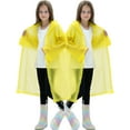 thumbnail image 1 of Lot de 2 Imperméables pour Enfants, Ponchos de Pluie Réutilisables avec Capuchon et Manches Imperméables, 1 of 5