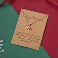 thumbnail image 1 of Creative Dripping Oil Santa Snowman Necklace Wishing Painting Oiled Paper Card Necklace, 1 of 9