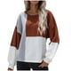 thumbnail image 1 of Suéter Puntoco, suéteres para mujer, suéteres de punto de colores contrastantes, suéteres sueltos y cómodos de manga larga para mujer, liquidación de Navidad Puntoco Puntoco-5114, 1 of 9