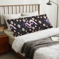 thumbnail image 4 of Yiaed Body Pillow Cover, Ultra Soft Microfiber Pillowcases, Breathable Long Pillow Case, Envelope Closure-Snake And Floral1 (20x54 inch)（Pillow core not included）, 4 of 5