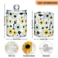 thumbnail image 5 of Yayeee 2 Pack Qtip Holder Bathroom Cotton Swab Canister with Lid Clear Dispenser Set, White Flower, 5 of 6