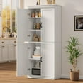 thumbnail image 2 of BouPower Pantry Cabinet,70" Tall Kitchen Pantry Cabinet with Doors and Adjustable Shelves, Freestanding Cupboard, Tall Storage Cabinet for Bathroom, Dining Room, Living Room, 2 of 8