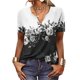 thumbnail image 1 of Camiseta con cuello abotonado para mujer, camiseta de verano con cuello abotonado para mujer, camiseta estampada para mujer, camiseta con cuello en V para mujer, diseño fácil de usar, 1 of 5