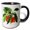 Black/White, variant on 3drose, Red Cherries Vector on White Background, 11oz Two-tone Black Mug