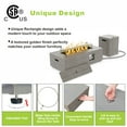 thumbnail image 2 of Vornel 42" Propane Fire Pit Table with LED Light - 50,000 BTU with Wind Guard(Light Brown/Warm Light), 2 of 6