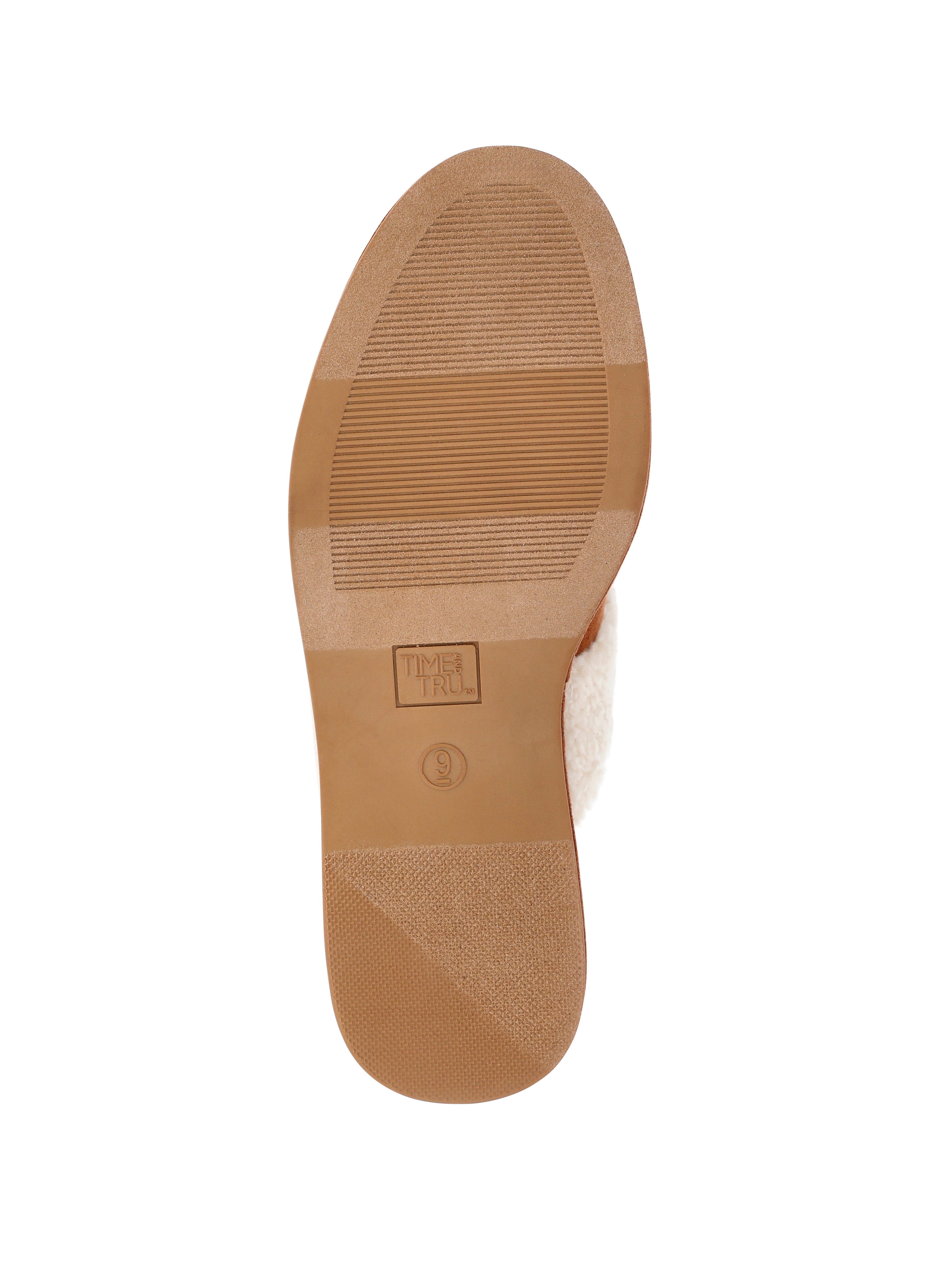 Time and Tru Women's Faux Shearling Wedge Clogs