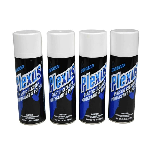USA MADE New Plexus Motorcycle Plastic Cleaner & Protectant 7oz Can 4 Pack