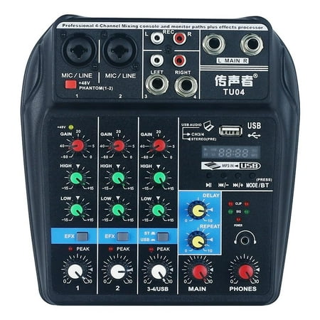 Audio Interface USB Noir, EBXYA Carte Son Externe Table de Mixage