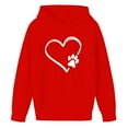 thumbnail image 2 of Eltusu Boys Valentines Hoodies, Loose Fit Long Sleeve Heart Graphic Cute Pullover Sweatshirts Red Size 5-6 T, 2 of 3