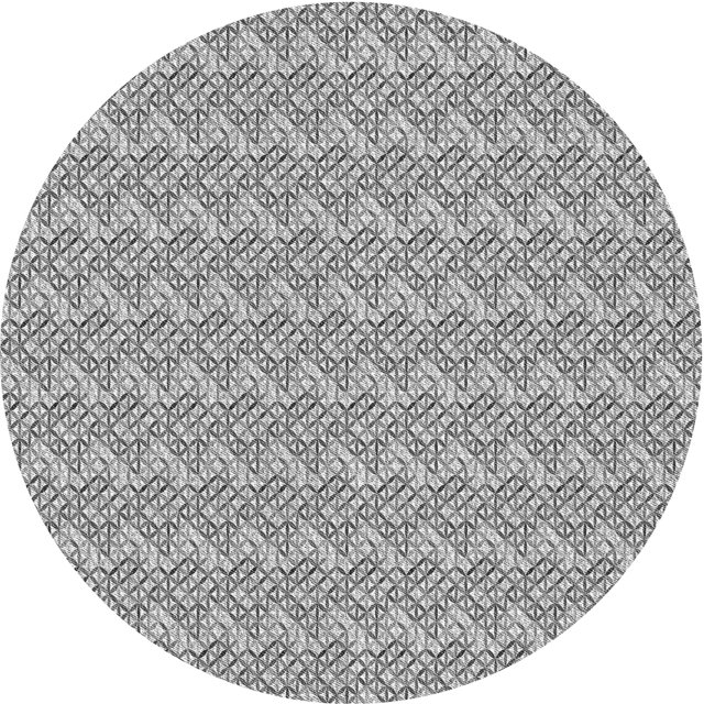 Ahgly Tapis Rond Lavable en Machine Intérieur Transitionnel Gris Fumé, 7 Pieds Rond