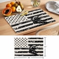 thumbnail image 6 of Independence Day Placemats Set of 1, Vintage Eagle Black American Flag Linen Texture Non-Slip Place Mats Washable Table Mats for Kitchen Dining Table Decorations Indoor/Outdoor, 6 of 9