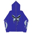 thumbnail image 1 of Sudadera Y2K con estampado de mariposas y plumas oscuras europeas y americanas, sudaderas con capucha para hombres y mujeres, sudadera con cremallera larga Harajuku para parejas góticas, 1 of 5