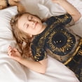 thumbnail image 4 of Fotbe Mystical Golden Eye Pijama Estampada de 2 Piezas para Niños – Ropa de Dormir de Manga Corta Cómoda para Niños y Niñas, Camiseta y Shorts de Algodón-XX-Large, 4 of 5