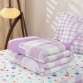 thumbnail image 5 of Catabedysis Purple ABC Print A Zipper Full Size Comforter Sets with Fitted Sheet and 2 Pillowcases,Personalized Monogrammed Gifts Zipper Bedding Set For Girls,Colorful Stars Reversible,4 Pieces, 5 of 7