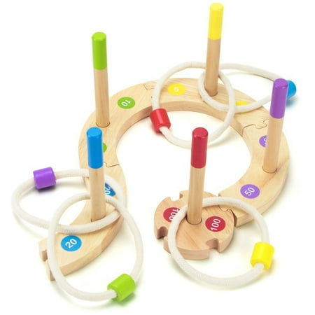 Wooden Toy Rings - Toddler Girls Toys, Wooden Wonders Custom Ring Toss Boys Kids Toy Playset