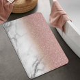 thumbnail image 2 of Pink Glitter White Marble Pattern Bathroom Rugs Mat,Non Slip Microfiber Bathroom Rug,Rubber Backing,Soft Bathroom Mats for Bathroom Floor,Tub and Shower,20x32in(50x80cm), 2 of 5