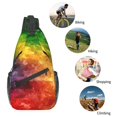 thumbnail image 5 of Colored Rainbow Sling Bag Crossbody Chest Backpack For Women Men Casual Adjustable Shoulder Daypack For Hiking Travel, 5 of 6