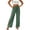 (Fashion 61)Army Green, variant on Women's Solid Loose Straight Wide-Leg Long Pants with Pockets and Drawstring Summer Casual Lightweight Breathable Pants