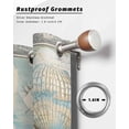 thumbnail image 6 of nqOlkjepod Outdoor Curtains for Patio Waterproof, Coastal Outdoor Privacy Panels Grommet, Butterfly Summer Beach Nautical Conch Starfish Blackout Outside Curtains for Porch/Cabana 54"x84", 2 Panels, 6 of 8