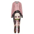 thumbnail image 4 of Demon Slayer Nezuko Unisex Onesie Pajamas Zipper Jumpsuit Hooded One Piece Sleepwear for Family Mens Womens, 4 of 8