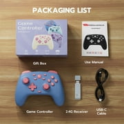CHENGDAO Wireless Controller for Switch/Switch 2/PC, with Hall Effect Joystick/Trigger, 2 Back Buttons - Blue