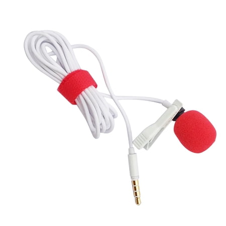 Deyuer 1.5/6m 3.5mm Wired Lapel Lavalier Clip On Condenser Microphone Recording Mic