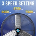 thumbnail image 7 of Tornado 24 Inch Oscillating Wall Mount Fan Industrial Fan Use 3 Speed UL Safety Listed, 7 of 7