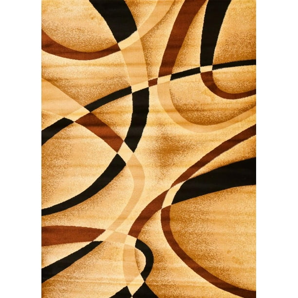 Persian Rugs 2305 Beige Modern Abstract Area Rug 5x7