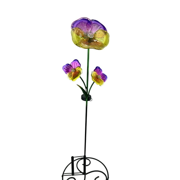 Red Carpet Studios Stake Solar Pansy Purple