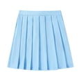 thumbnail image 3 of Women's Casual Pleated A-Line Mini Skirt, Versatile for Daily Wear, Work, Study, Party, Evening, Dance, with Contrast Color Design, 3 of 3