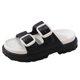 thumbnail image 1 of Likrtyny Cloud Slides Sandalias Playa Ajustables Con Doble Hebilla para Mujeres Y Hombres (negro 9.5), 1 of 8