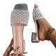 thumbnail image 4 of Mujeres de Moda Casual Vestible Ropa Exterior Versátil Color Sólido Hueco-Fuera Tejido Zapatillas de Tacón Medio, 4 of 9