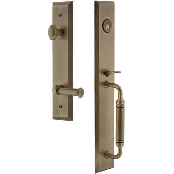 Grandeur Favcgrgeo_Esetd_Na_Lh Fifth Avenue Solid Brass Rose Left Handed Dummy "C" Grip