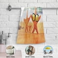 thumbnail image 4 of Summer Beach Kitchen Hand Towels 2 PCS, Starfish Family Fingertip Bath Towels Ultra Soft and Highly Absorbent, Decorative Face Towels Dish Washcloths, 28.3"x14.4", 4 of 4